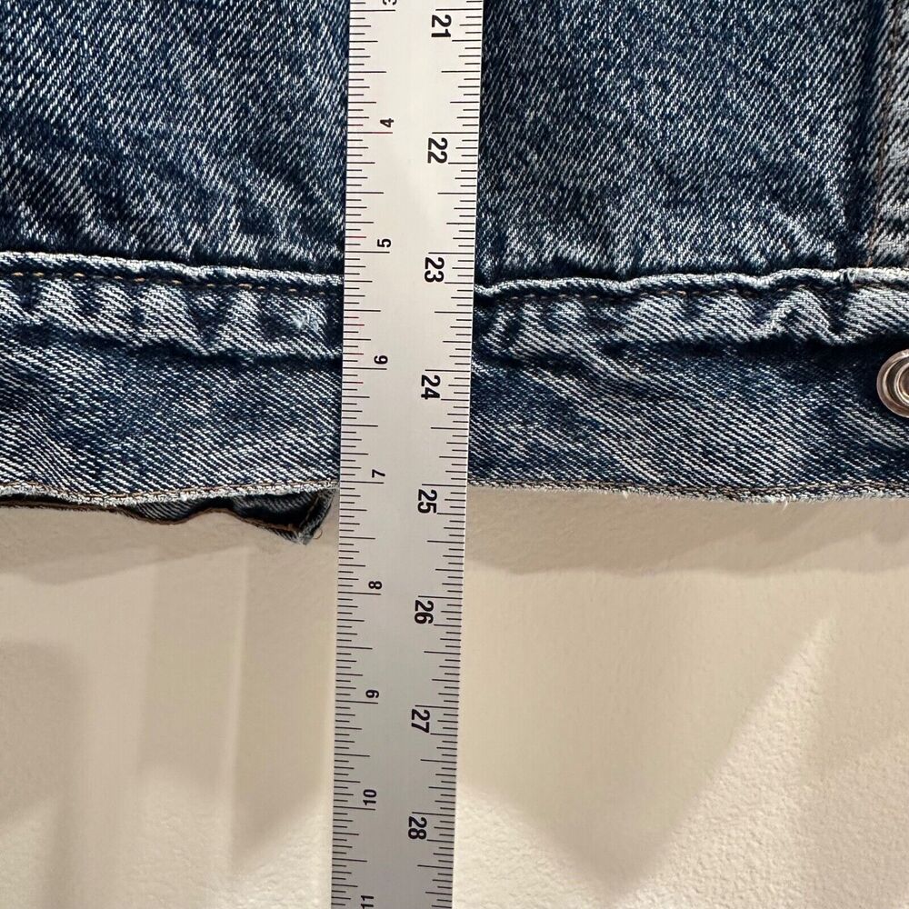 Vintage 80's Levi's 527 Trucker Sherpa Lined Denim Jacket Size Small Made In USA - Picture 13 of 13